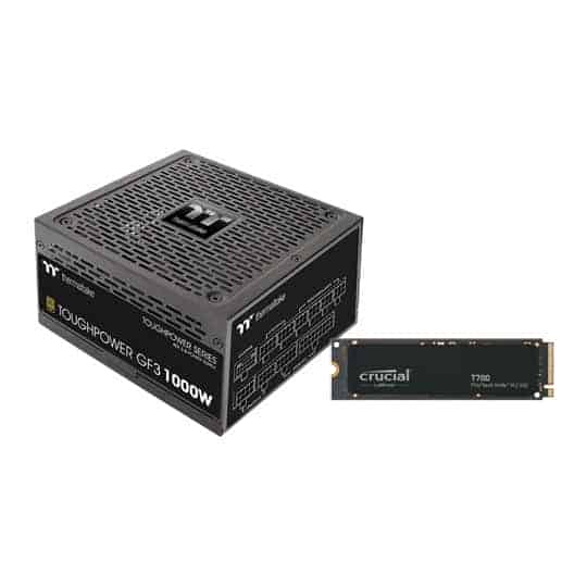 (image for) Thermaltake Toughpower GF3 1000w PSU Modular with Crucial T700 2TB SSD Bundle